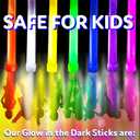 PartySticks Glow Sticks Party Supplies for Kids and Adults (30pk Assorted) - 6 Inch Bulk Glow Light Up Sticks Party Favors, Glow in the Dark Party Decorations, Waterproof Nontoxic Glow Necklaces