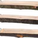 Saillong 3 Pack Natural Wood Bird Perch, Parrot Platforms Stand, Comfortable Resting Perch for Eating, Drinking & Foot Health, Chewable Standing Cage Accessories, for Parakeet, Cockatiels, Lovebirds