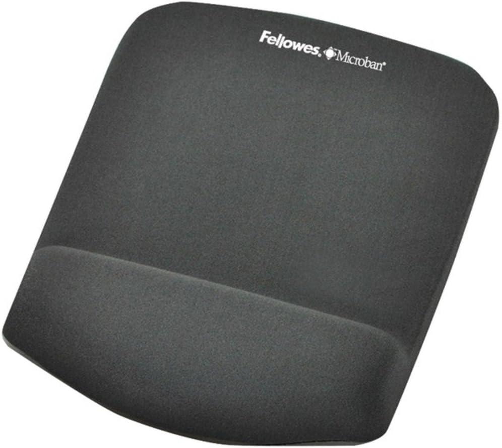 Fellowes PlushTouch Foam Mouse Pad Wrist Support with MICROBAN - Graphite (9252201)