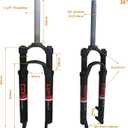 CDHPOWER 26" Suspension Fork, Single Shoulder 28.6mm Straight Tube Ultralight Aluminum Alloy Disc Brake (1-1/8" Headset included)