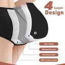 ETAOLINE Womens Period Underwear 4 Layers Leakproof Menstrual Panties Heavy Flow Postpartum Hipster Briefs (Black)