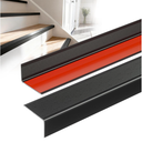 Raytano 2Pack 48" L Heavy-Duty Metal Stair Nosing,1.2" x 2"W Self-Adhesive Non-Slip Aluminum Stair Edge Protector for Indoor and Outdoor Steps L- Molding (48in x 1.2 in x 2 in,Black)