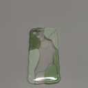 DEFBSC for iPhone 13 Case, Cute Clear Wavy Art Design Aesthetic Pattern Phone Case for Women Girls, Wave Frame Durable Protective Cover Full Camera Protection Bumper for iPhone 13, Green