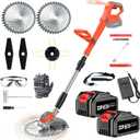 3-in-1 Cordless Electric Weed Wacker, 4000mAh Battery Powered Weed Eaters, 45in