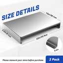 Stainless Steel Gas Stove Top Cover, Multi-functional Noodle Board, Cooktop Cover for Expanding Kitchen Space, Robust and Durable, 15"x 22"x3.2" (2, Silver), 21.6"L x 2.6"W