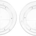 2pcs Rotating Spice and Makeup Tray Multi-Function Transparent Non-Slip Organizer for Home Kitchen and Vanity Storage Acrylic Design
