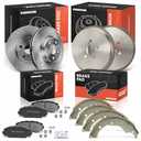 A-Premium Front and Rear Disc Brake Rotors + Ceramic Pads Kit Compatible with Select Toyota Models - Corolla 2009-2019, 12-PC Set