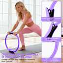 Pilates Ring Set for Women, Pilates Set with Magic Circle,Resistance Bands, Pilates Kit for Home Workout, Pilates Equipment for Strength, Toning and Flexibility(Purple,15pcs)