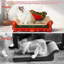 COOZMENT Scratching Sofa, Couch Shaped Thick Scratching Cardboard, Lounge Bed for Indoor Rest&Play, Sofa Scratcher Pad (Red, 23" L X 12.2" W X 10.7" H)