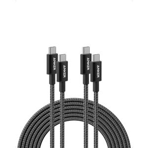 Anker USB C to USB C Cable (10FT, 2Pack), Type-C 100W Charger Cord Fast Charging for iPhone 17 Series,MacBook Pro 2020,Pixel and More(Black)