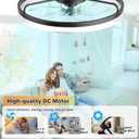 AIKVSXER Ceiling Fan with Lights and Remote, 20in Modern Ceiling Fans, Medium