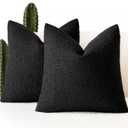 Foindtower Set of 2, Decorative Textured Boucle Throw Pillow Covers Accent Solid Pillow Cases Neutral Soft Cozy Couch Cushion Case for Chair Sofa Bedroom Living Room Home Decor