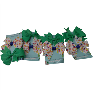 Fabric Bows 2ct DECORATIVE BOW CLIPS, 4 Pack