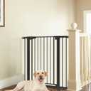 Cumbor 36" Extra Tall Baby Gate for Dogs and Kids with Wide 2-Way Door, 29.7-40.6" Width, and Auto Close Personal Safety for Babies and Pets, Fits Doorways, Stairs, and Entryways (29.7-40.6"W x 36"H, Black)