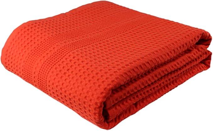 Waffle Hand Towels for Bathroom Piece (Brick)– Cotton Quick Dry, Super Soft, Absorbent Towels 1 Set