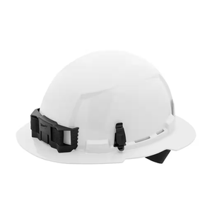 BOLT White Type 1 Class E Full Brim Non-Vented Hard Hat with 4 Point Ratcheting Suspension (10-Pack) (496), 1 Pack