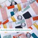 SASTYBALE Bathroom Shower Curtain, Modern Minimalist Bathroom Curtains with Color Blocks Design, Water Resistant Machine Washable for Bathtub with 12 Durable Hooks, 72x84 Inch