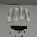 5 Pack Finger Pulls for Cabinets, Streamlined Long Concealed Handle for Home Kitchen Door Drawer Cabinet, Mount Finger Edge Tab Pull Aluminum (Black,150mm/5.9" Overall Length)