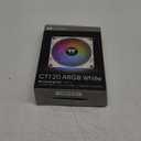 Thermaltake CT120 ARGB Sync PC Cooling Fan White (2-Fan Pack), 5V Motherboard Sync, 16.8 Million Colors 9 Addressable LEDs, 120 mm Hydraulic Bearing Case/Radiator Fan, CL-F153-PL12SW-A