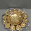 Urli Bowl for Home Decor | Urali Bowl for Home Metal Handcrafted for Floating Flowers and Tea Light Candles Home,Office and Table Decor| Diwali Decoration Items 14 Inch Diameter
