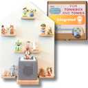 BigStep Large LED Magnetic Shelf for Tonies - Compatible with Toniebox and Tonies Characters - Metal Strips on Top and Bottom - Hang on Wall or Use Free Standing - Comparable to Tonies Shelf