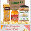 Perfectware Popcorn Kit- (Includes 35oz Popcorn Season Salt, 8lbs Yellow Kernels, and 32oz Butter Flavored Coconut Oil, Plain,PW-Popcorn