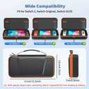 2 x FASTSNAIL [Charge Inside Carrying Case for Nintendo Switch 2 2025 / Switch 1/ Switch OLED, PP Hard Shell Travel Case for Switch 2 Accessories, 9 Game Card Slots, for Sega Master System Games