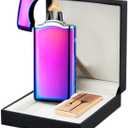 SKRFIRE Rechargeable Plasma Arc Lighter  Windproof Electric Lighter with Upgraded Dual Arc, Digital Battery Display & Touch Ignition for Outdoor, Candle & BBQ Use (Color Ice) (Clean Colour)