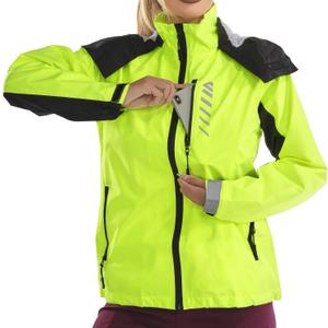 Lo.gas Rain Jacket Women Cycling Windbreaker Lightweight Running Bike Jackets Hooded Waterproof Hiking Coats With Pockets Grey S