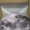 QIYIMEILUX 31.5 inch Large Moon Wall Sconce Plug in Dimmable Modern LED Wall Light with Remote Control 41W Black Wall Lamp Indoor Wall Mounted Lighting Ceiling Light for Living Room Bedroom