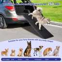 Foldable Dog Ramp for Car, 71" L & 17" W Folding Dog Ramps with Non-Slip Surface, Pet Ramp for SUV & Truck, Portable Dog Step Ramp for Large Dogs, 250 LBS Weight Capacity