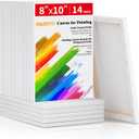 Canvas for Painting 8x10 Inch, 14 Pack Canvas Boards for Painting, 100% Cotton Blank Painting Canvas Oil Acrylic Watercolor Pouring Paint for Kids, Beginners, Artists