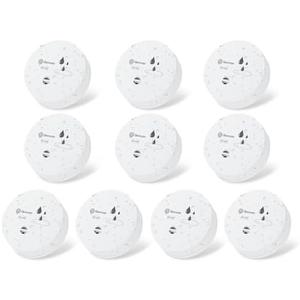 Geevon 10 Pack Water Leak Detectors, 100dB Water Sensor Alarms Flood Detector for Basements, Bathrooms, Laundry Rooms, Kitchens, Garages, and Attics, Water Alarms Battery-Operated (Battery Included)