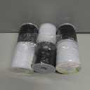 3 x CATIFLIN Elastic String for Bracelets 2 Rolls 1mm 656FT, Stretchy Cord for Beading, Jewelry Making, Pony Beads, Charms, DIY Crafts, Black and White Nylon Thread, Strong Bracelet Supplies