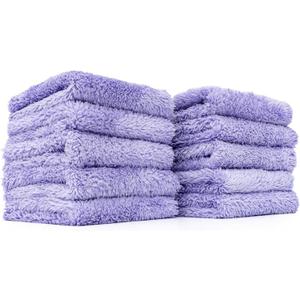 The Rag Company - The Eaglet 350 - Professional Korean 70/30 Blend; Super Plush Microfiber Detailing Towels; Perfect for Wheels, Mirrors, and More; 350GSM; 8inx8in, Lavender (10-Pack)