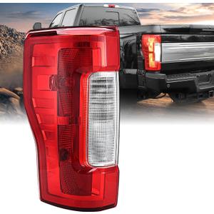 Tail Light Assembly Compatible with 2017 2018 2019 Ford F-250 F-350 Super Duty Left Driver Side Taillights Rear Brake Signals with Bulbs, Replace HC3Z13405F