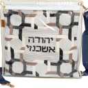 Kuracha Protector  Tefillin & Tallit Bag Carrier | Durable & Elegant Judaica Storage, Plastic Carrier with Shoulder Strap, Navy Gold