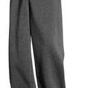 RoseSeek Boy's Wide Leg Baggy Sweatpants Letter Athletic Track Pant Joggers (Gray, L)