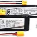 (2-Pack) 8.4V 3000mAh Ni-MH Battery with XT60 Plug and Charger Replacement for 1/10 RC Boats 2WD 4WD Cars Trucks Buggies