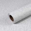 Grey Grasscloth Peel and Stick Wallpaper 15.7"x196" Modern Textured Contact Paper Faux Linen Removable Self Adhesive Vinyl Wallpaper for Bedroom Kitchen Cabinets