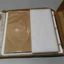 12x12 Inch Large 3 Ring DIY Scrapbook Photo Album Journal with 30 Plastic Sleeves 60 Pages and Kraft Paper Cover for Baby Travel Wedding Couple Anniversary kids Adventure (Yellow)