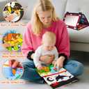 Baby Mirror Tummy Time Toys 0-6 Months with Crinkle Cloth Books Infant High Contrast Newborn Sensory Black and White Toy for 0-3 4 5 6 Months Must Haves Babies 3-6 6-12 Month Boy Girl Shower Gifts
