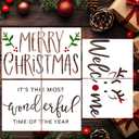 Christmas Doormat Stencils 27"x17" Large Christmas Stencils for Door Mats Holiday Stencil for Painting on Wood Doormat Canvas Window Glass Decor
