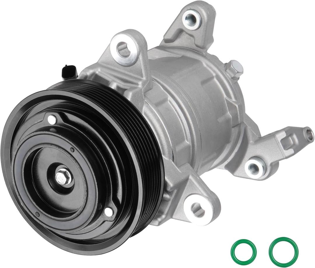 AC Compressor with A/C Clutch Fit for Dodge for Ram 1500 2500 3500 PICKUP 5.7L 2003 2004 2005 2006 2007 2008 (5.7L Pickup Only), Replaces CO 10802C, Air Condition automotive replacement