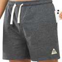 NORTHYARD Men's Sweat Shorts 5" with Pockets Cotton Drawstring Summer Workout Casual Lounge Shorts Smoke Heather M