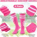 Soccer Shin Guards and Socks for Kids 3-6 Bible Verse Party Favors Mini Cross Shin Guard Jesus Loves You Drawstring Backpacks Christian Gift for Toddler Girls Boys (Black and Pink)