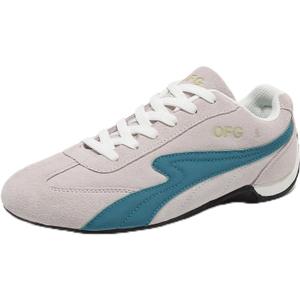 OFG Women's Fashion Retro Sneakers Slip-Resistant Walking Shoes Lace Up Low Top Causal Tennis Skate Shoes