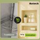 Suteck Shower Niche Double Shelf, 16-Inch Width x 20-Inch Height x 4-Inch Depth, Recessed Shower Niche Ready for Tile (Inner Size: Length 12"+4", Width 14") Niche for Shower Bathroom Storage