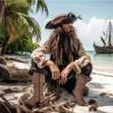 Jiuguva Pirate Boots Men Medieval Renaissance Boots Halloween Costume Caribbean Leather Long Shoes Women Riding Cosplay (13.5-14.5 Women/12-13 Men, Tan)