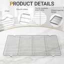 Lounsweer 4 Pcs Cooling Racks, 21L X 13W X 1H Stainless Steel Wire Rack for Baking Sheet, Large Cookie Cooling Rack, Oven Safe Cooking Racks for Sheet Pan, Dishwasher Safe, 2/3 Size